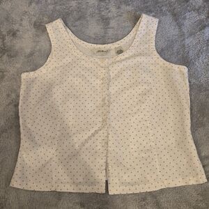 Eddie Bauer White Polka Dot Tank Top